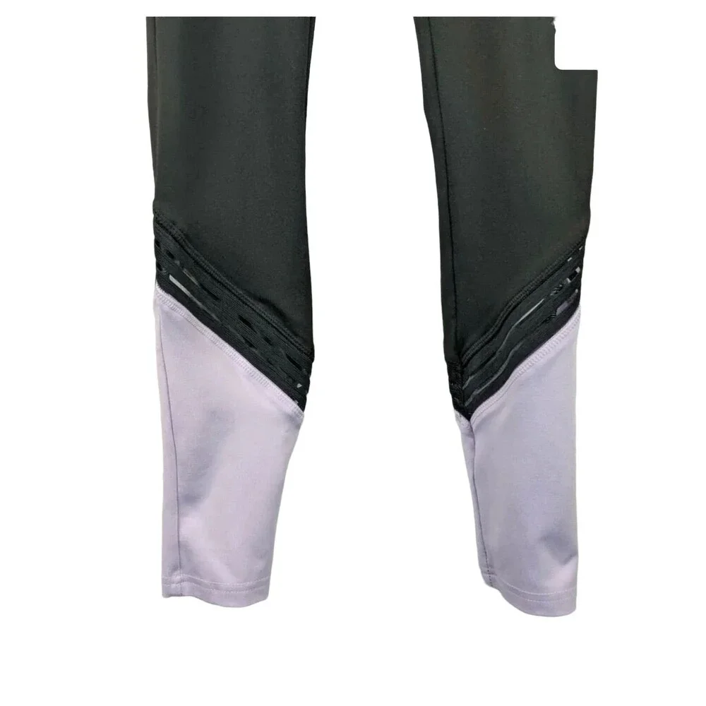 Justice Active Legging Girls Size 10 Athleisure Athletic Yoga Black Purple
